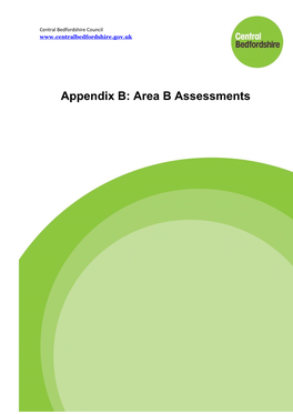 Appendix B: Area B Assessments