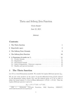 Theta and Selberg Zeta Function