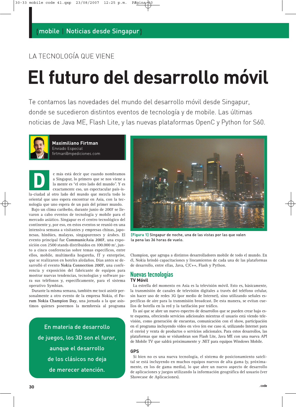 El Futuro Del Desarrollo Móvil Desde Singapur