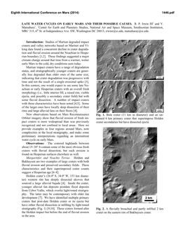 LATE WATER CYCLES on EARLY MARS and THEIR POSSIBLE CAUSES. R. P. Irwin III1 and Y. Matsubara1, 1Center for Earth and Planetary S