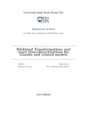 Bäcklund Transformations and Exact Time-Discretizations for Gaudin and Related Models