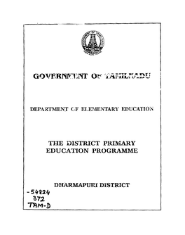 DHARMAPURI DISTRICT : ,-F U'^'F^’MTATO-^ II;.; '^Nt; : I ■: T > Jucacicaul ■'1-M;^ Id —!