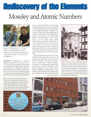 Moseley and Atomic Numbers