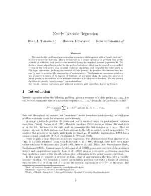 Nearly-Isotonic Regression