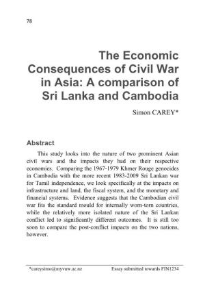 The Economic Consequences of Civil War in Asia: a Comparison of Sri Lanka and Cambodia