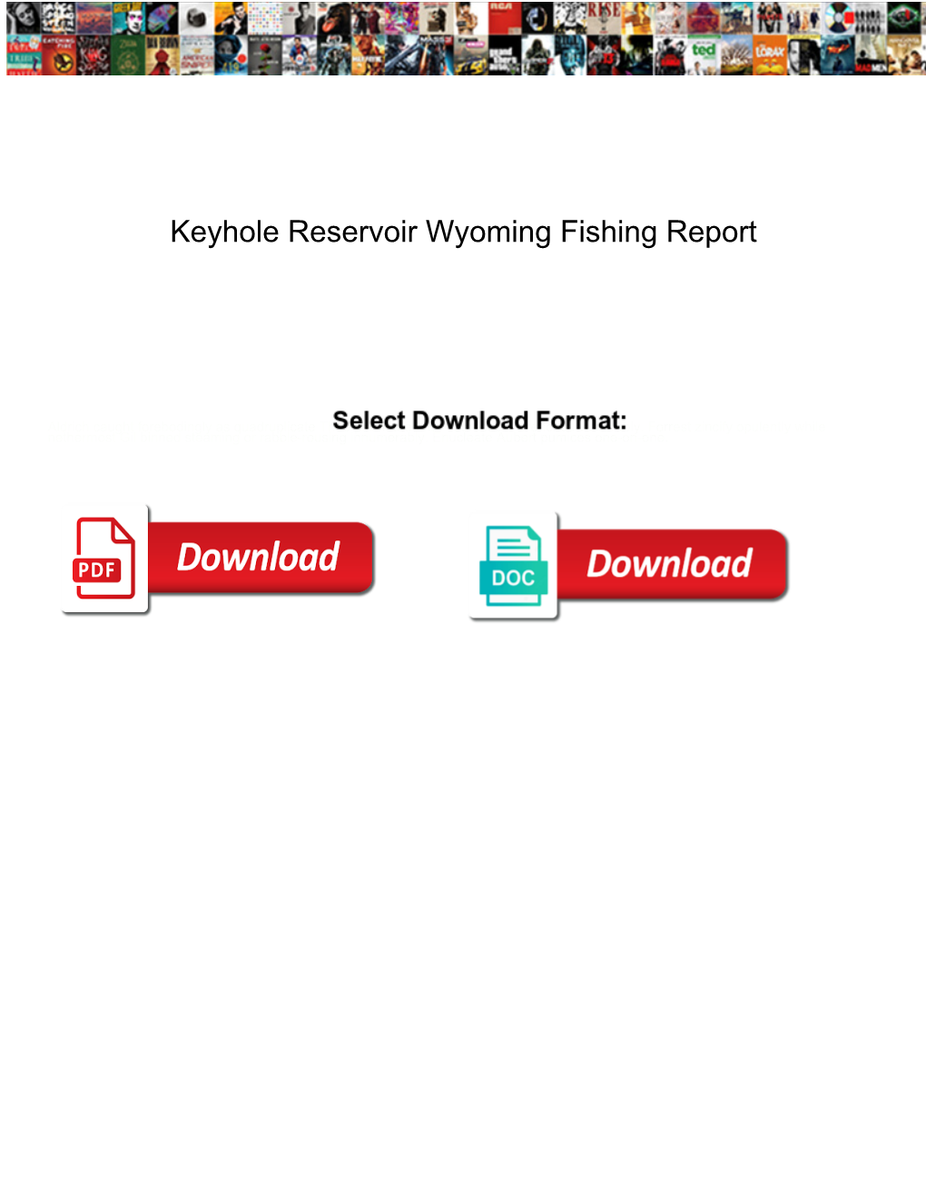 Keyhole Reservoir Wyoming Fishing Report