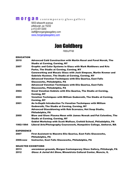 Goldberg, Jon Resume 13