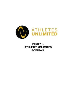 Parity in Athletes Unlimited Softball