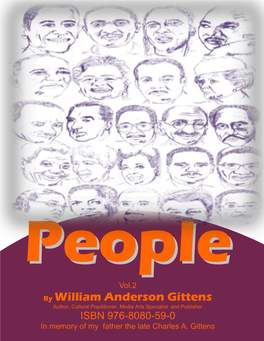 By William Anderson Gittens Author, Cultural Practitioner, Media Arts Specialist and Publisher
