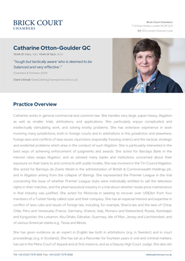Catharine Otton-Goulder QC | Brick Court Chambers