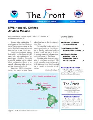 NWS Honolulu Defines Aviation Mission