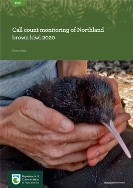 Call Count Monitoring of Northland Brown Kiwi 2020