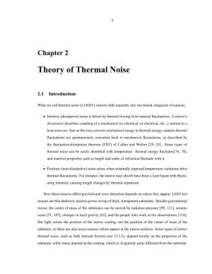 Theory of Thermal Noise