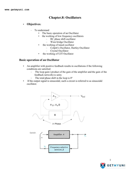 Chapter.8: Oscillators