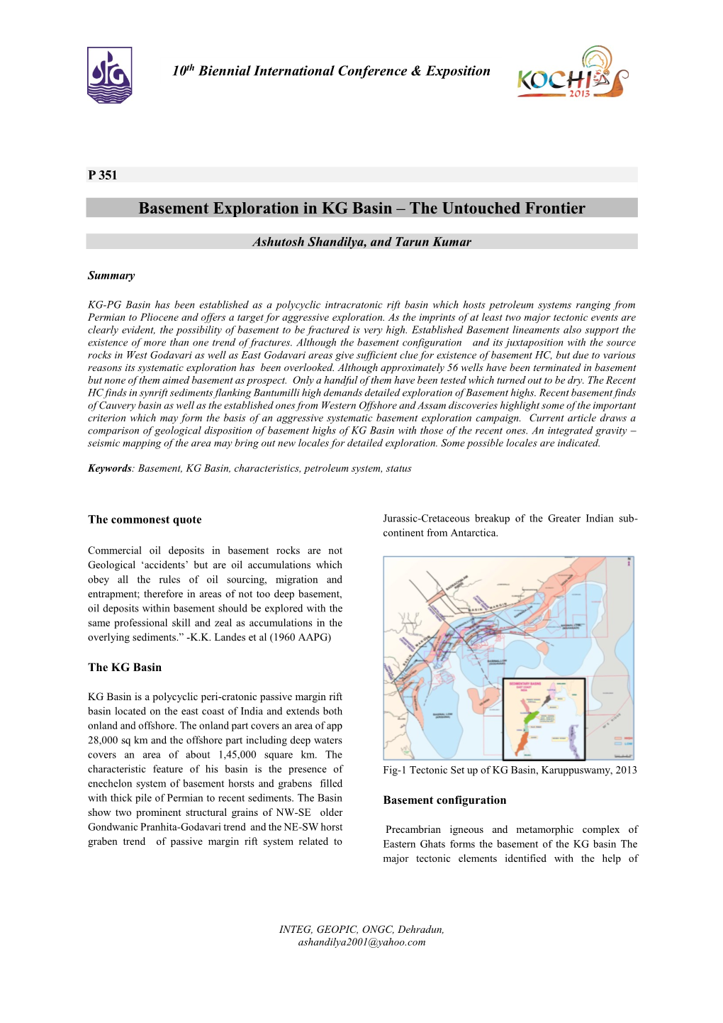 Basement Exploration in KG Basin – the Untouched Frontier