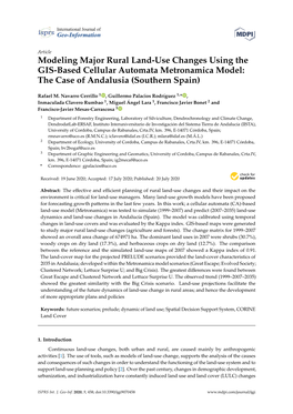 Modeling Major Rural Land-Use Changes Using the GIS-Based Cellular Automata Metronamica Model: the Case of Andalusia (Southern Spain)