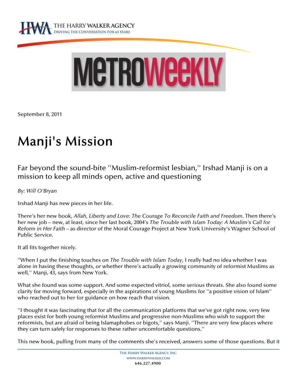 Manji's Mission