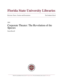 Corporate Theater: the Revolution of the Species Susan Russell