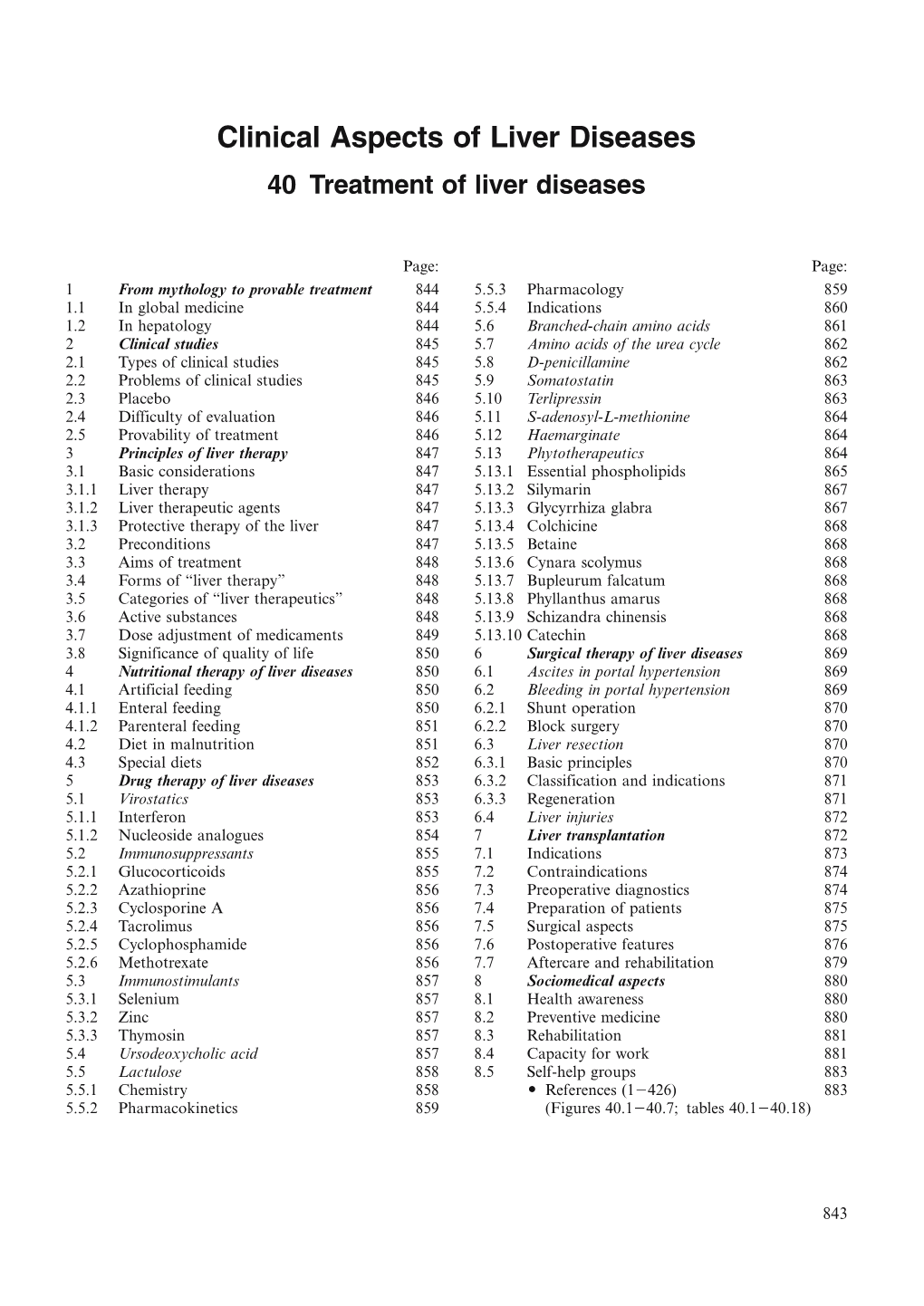 Clinical Aspects of Liver Diseases 40 Treatment of Liver Diseases