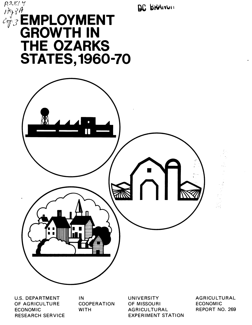 Íjemployment GROWTH in the OZARKS STATES, 1960-70