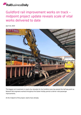Guildford Rail Improvement Works on Track &#8211; Midpoint Project