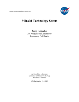 MRAM Technology Status