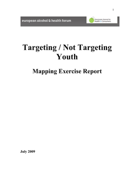 Targeting / Not Targeting Youth: Mapping Exercise Report