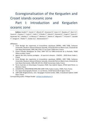 Introduction and Kerguelen Oceanic Zone