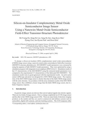 Silicon-On-Insulator Complementary Metal Oxide Semiconductor Image Sensor Using a Nanowire Metal Oxide Semiconductor Field-Effect Transistor-Structure Photodetector