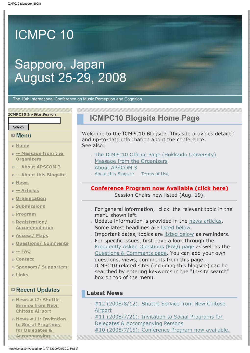 ICMPC10 (Sapporo, 2008)