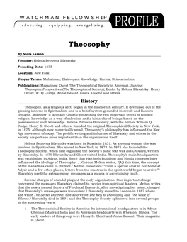 Theosophy Profile