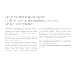For the First Time in North America, a Truly Personalized Spa