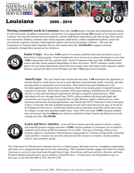 Louisiana 2009 - 2010