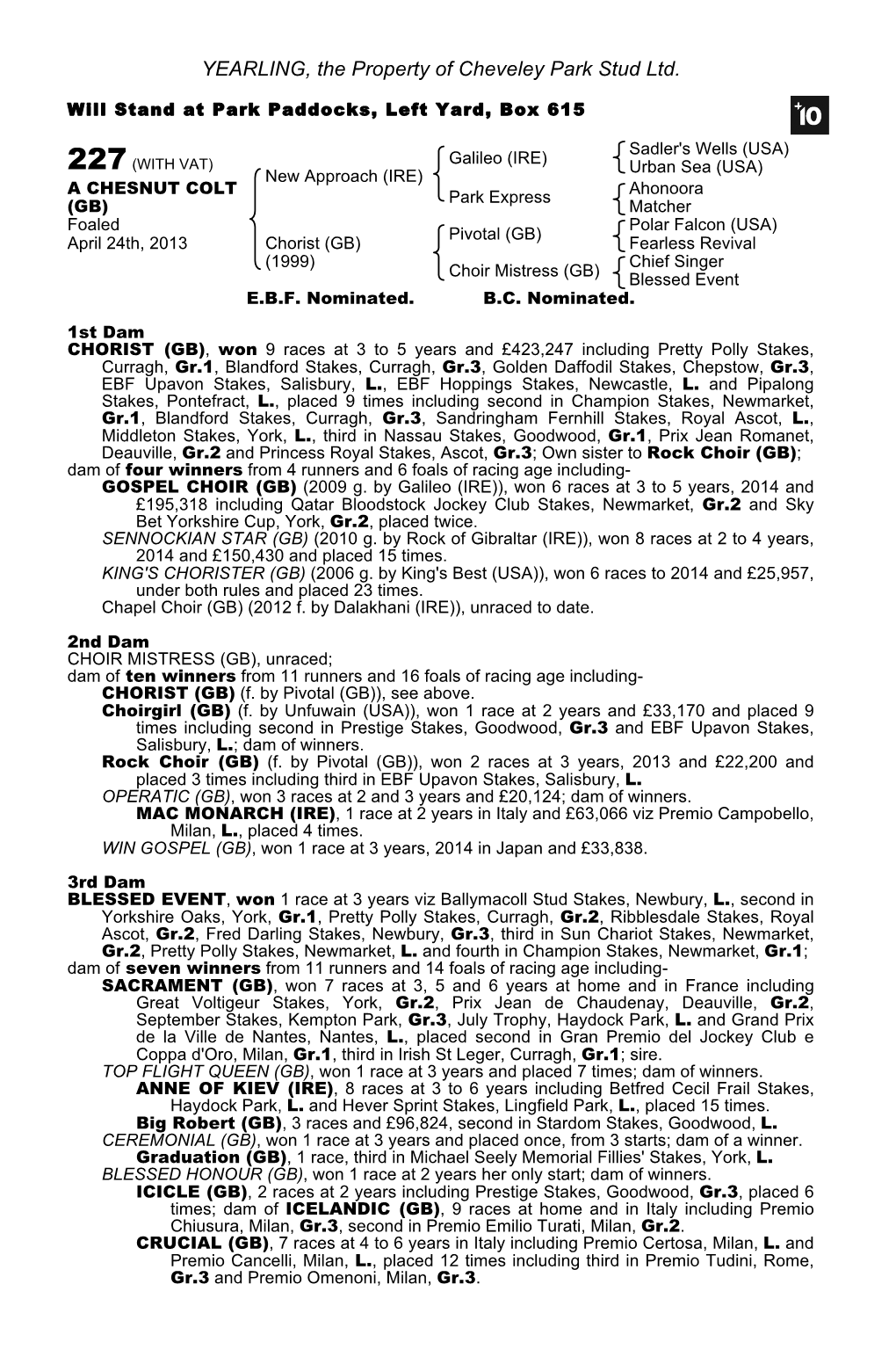 Tattersalls October Yearling Sale Book 1