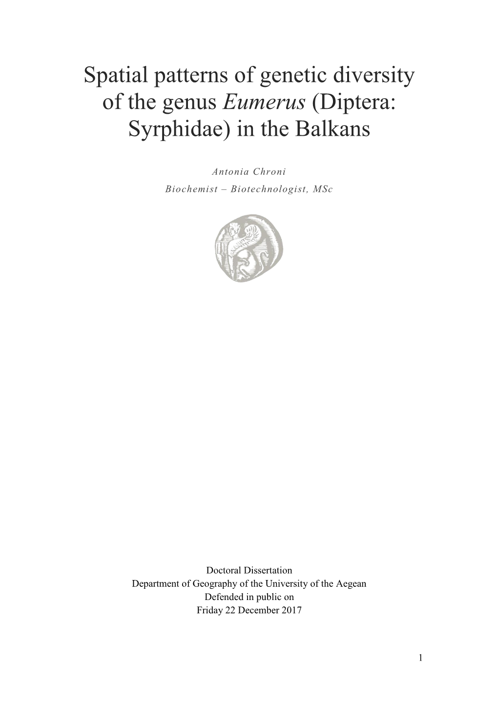 Diptera: Syrphidae) in the Balkans