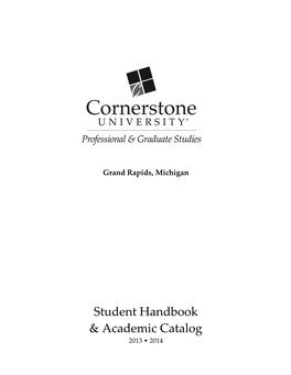 Student Handbook & Academic Catalog