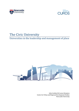 The Civic University Universities in the Leadership and Management of Place