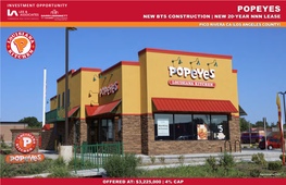 Popeyes New Bts Construction | New 20-Year Nnn Lease Pico Rivera Ca (Los Angeles County)