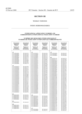 PCT Gazette, Weekly Issue No. 42, 2000