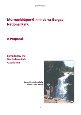 Murrumbidgee-Ginninderra Gorges National Park