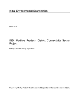 Initial Environmental Examination Report Mahidpur- Panbihar