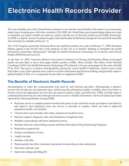 Electronic Health Records Provider