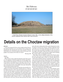2010.05 Details on the Choctaw Migration