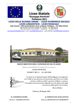 Liceo Statale “Giuseppe Rechichi”