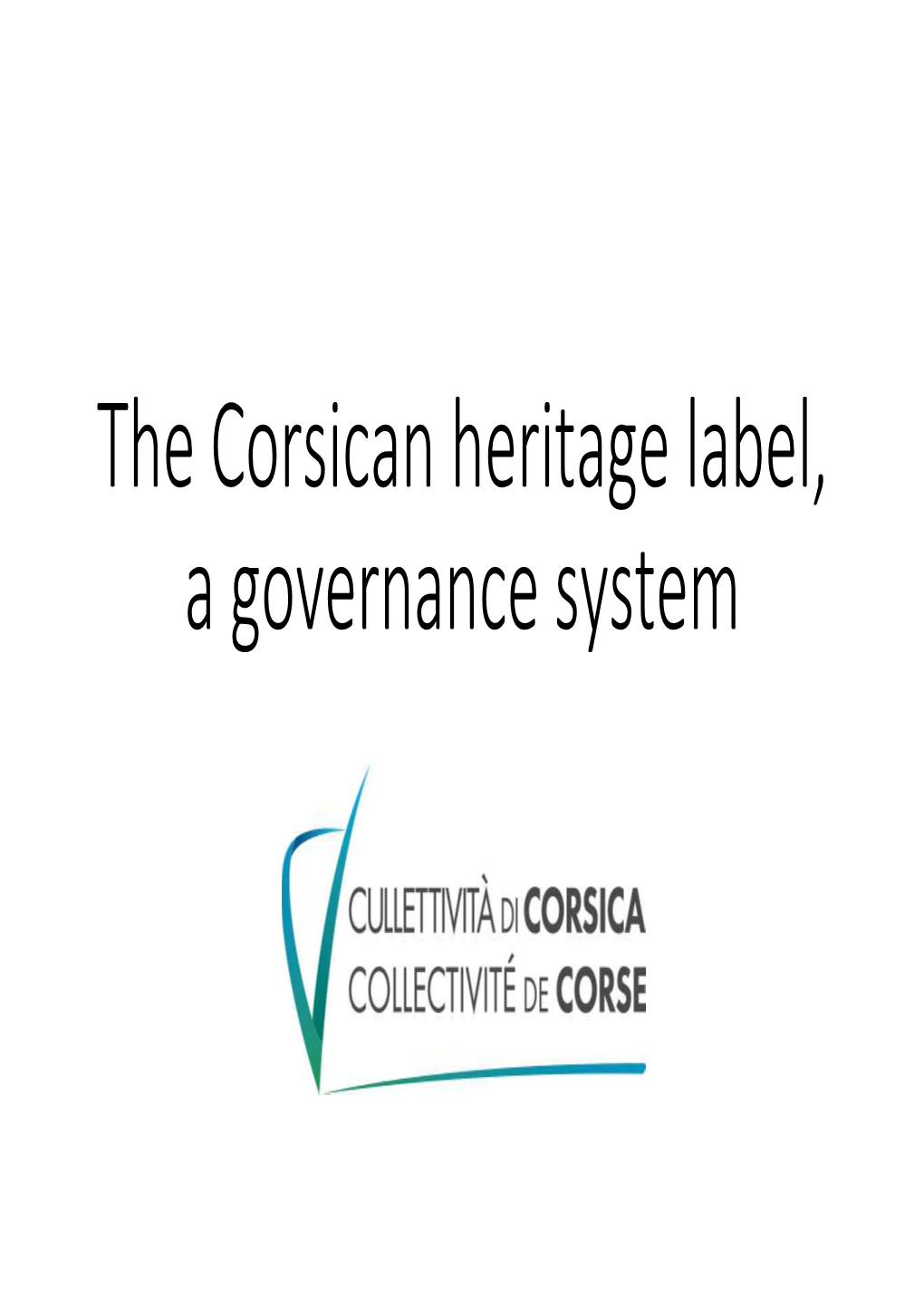 Corse Region Presentation