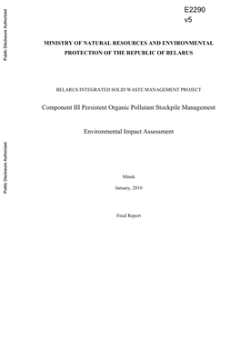 Belarus Integrated Solid Waste Management Project Component III
