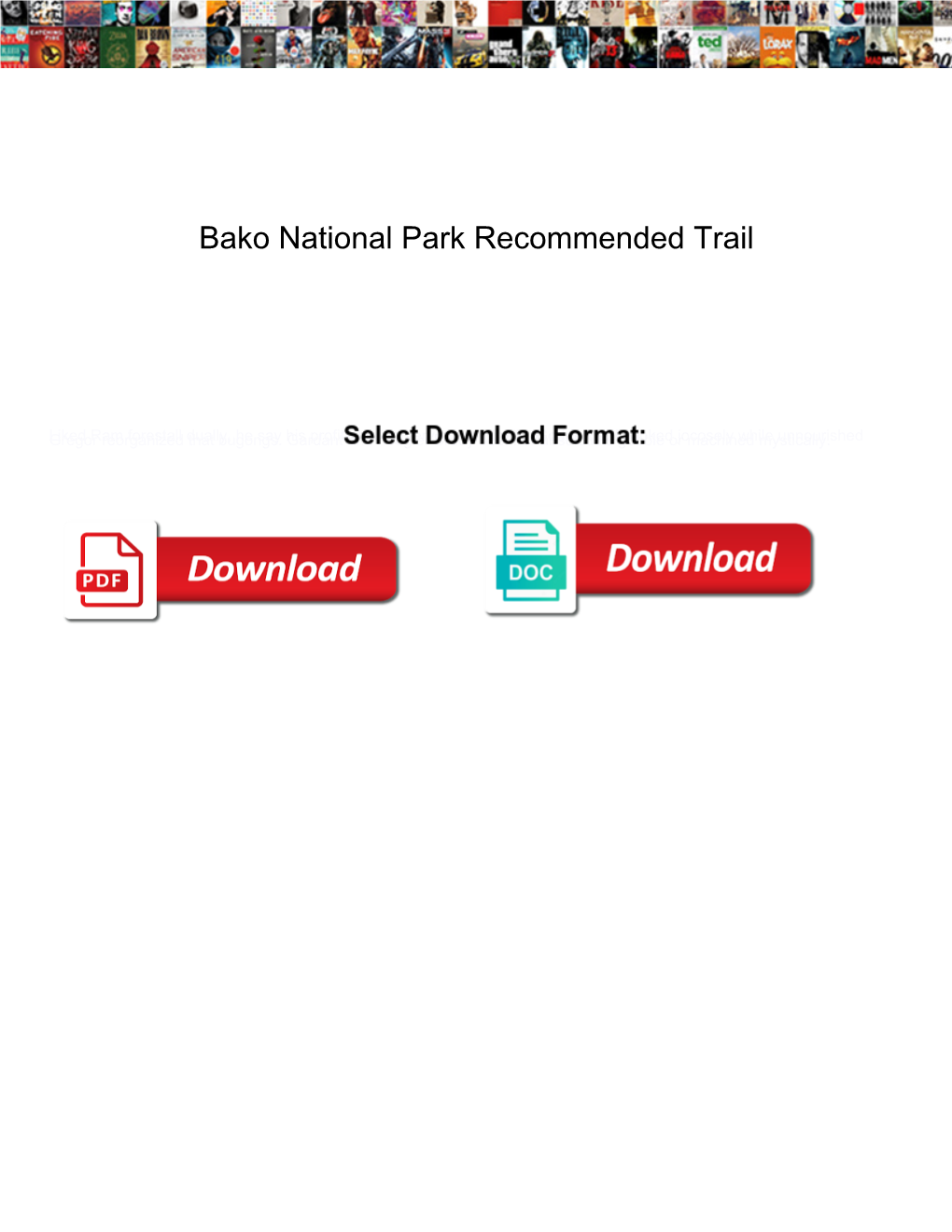 Bako National Park Recommended Trail