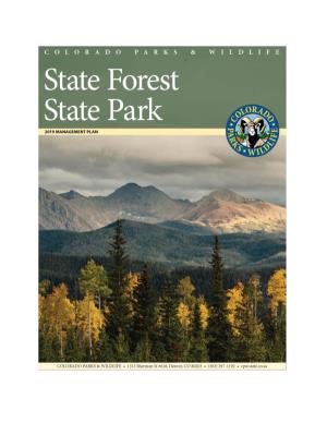 State Forest State Park Management Plan