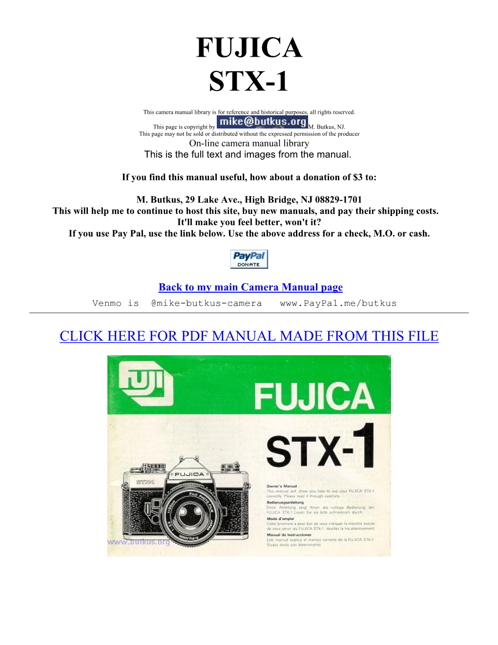 Fujica Stx-1 4