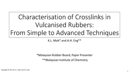 Crosslink Density of Rubbers
